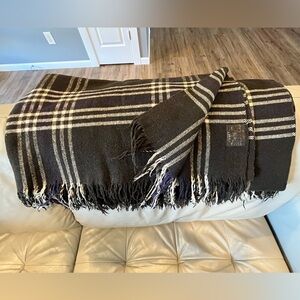 Beckman Company Cleveland Ohio Carriage Blanket Wool 1920s plaid both side 56x64